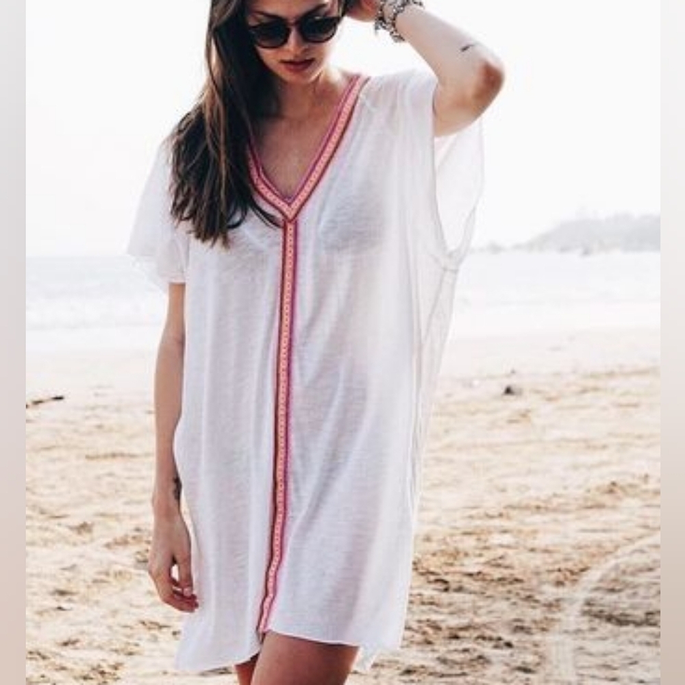 Club Monaco 100% Cotton Beach Tunic Swim Coverup